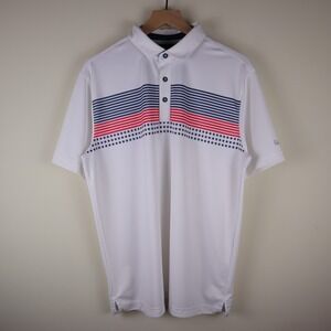 Walter Hagen USA Flag Golf Polo Shirt Men's Medium 22x29
